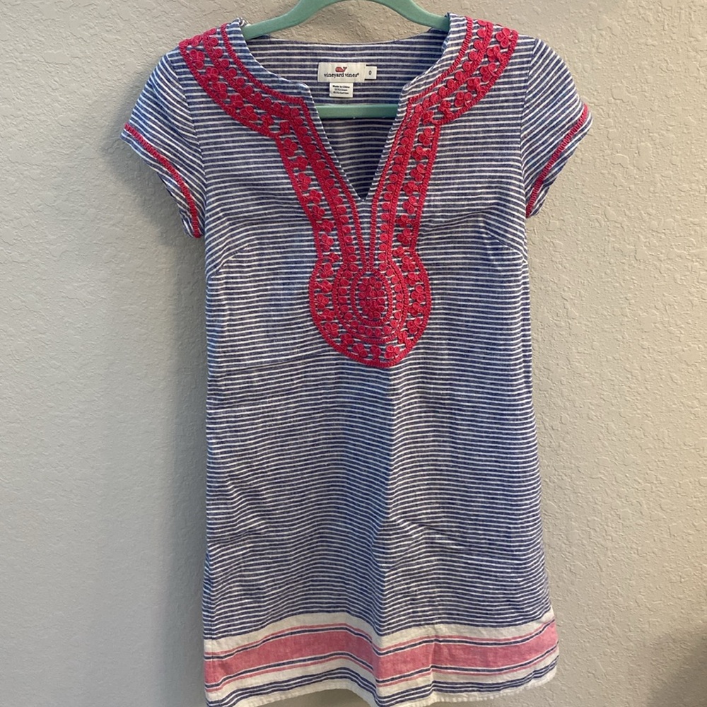 Vineyard Vines Shift Dress Linen Size 0